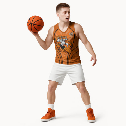 Wests Tigers Rugby Mascot Basketball Jersey Australian Rugby Culture - Tribal Inspired Tiger