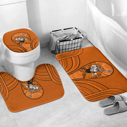 Wests Tigers Rugby Mascot Bathroom Set Australian Rugby Culture - Tribal Inspired Tiger
