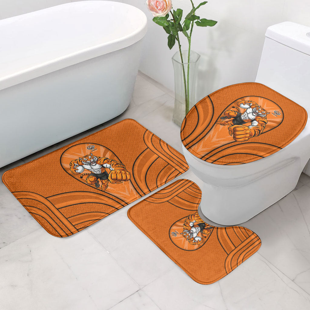 Wests Tigers Rugby Mascot Bathroom Set Australian Rugby Culture - Tribal Inspired Tiger