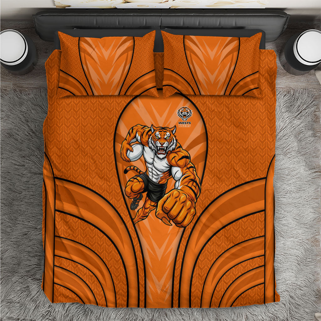 Wests Tigers Rugby Mascot Bedding Set Australian Rugby Culture - Tribal Inspired Tiger