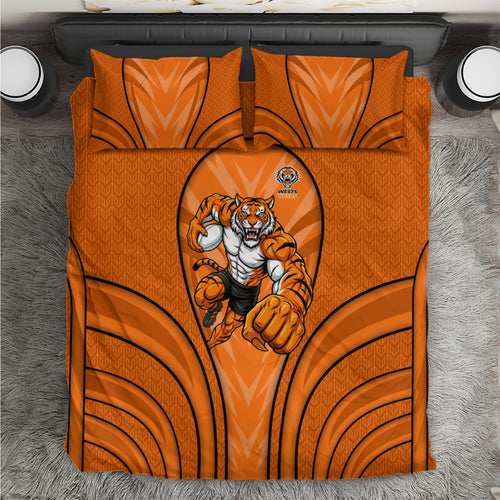Wests Tigers Rugby Mascot Bedding Set Australian Rugby Culture - Tribal Inspired Tiger