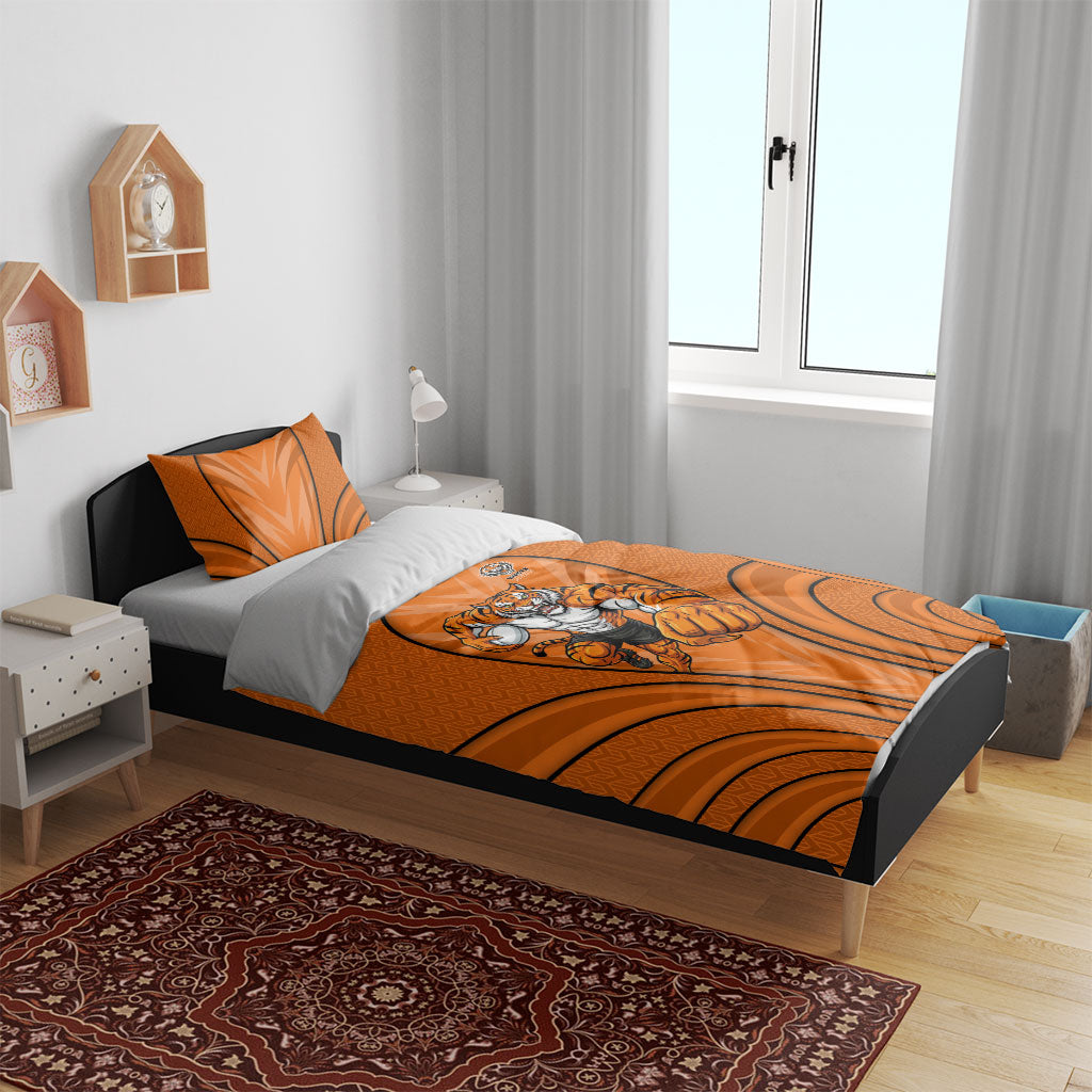 Wests Tigers Rugby Mascot Bedding Set Australian Rugby Culture - Tribal Inspired Tiger