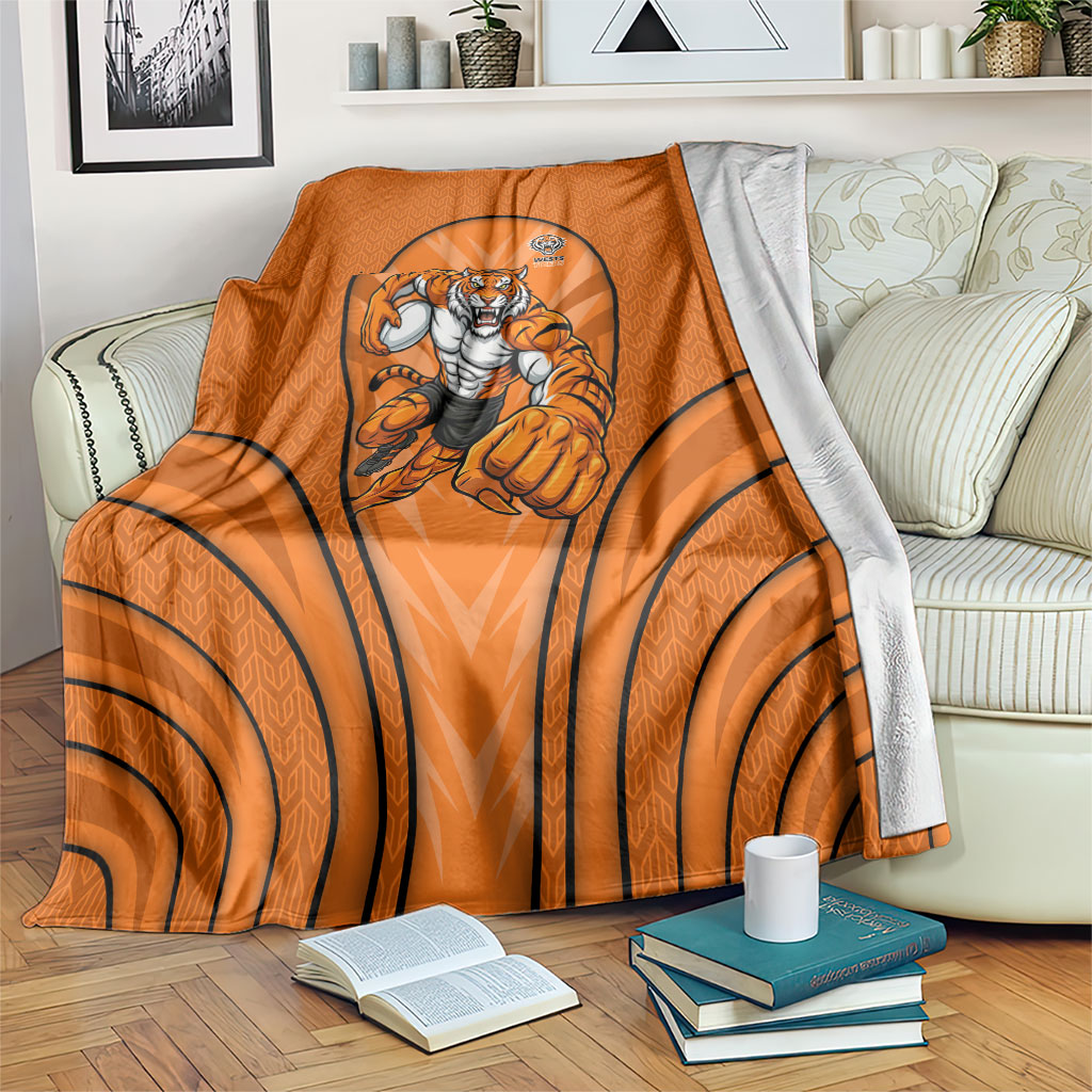Wests Tigers Rugby Mascot Blanket Australian Rugby Culture - Tribal Inspired Tiger