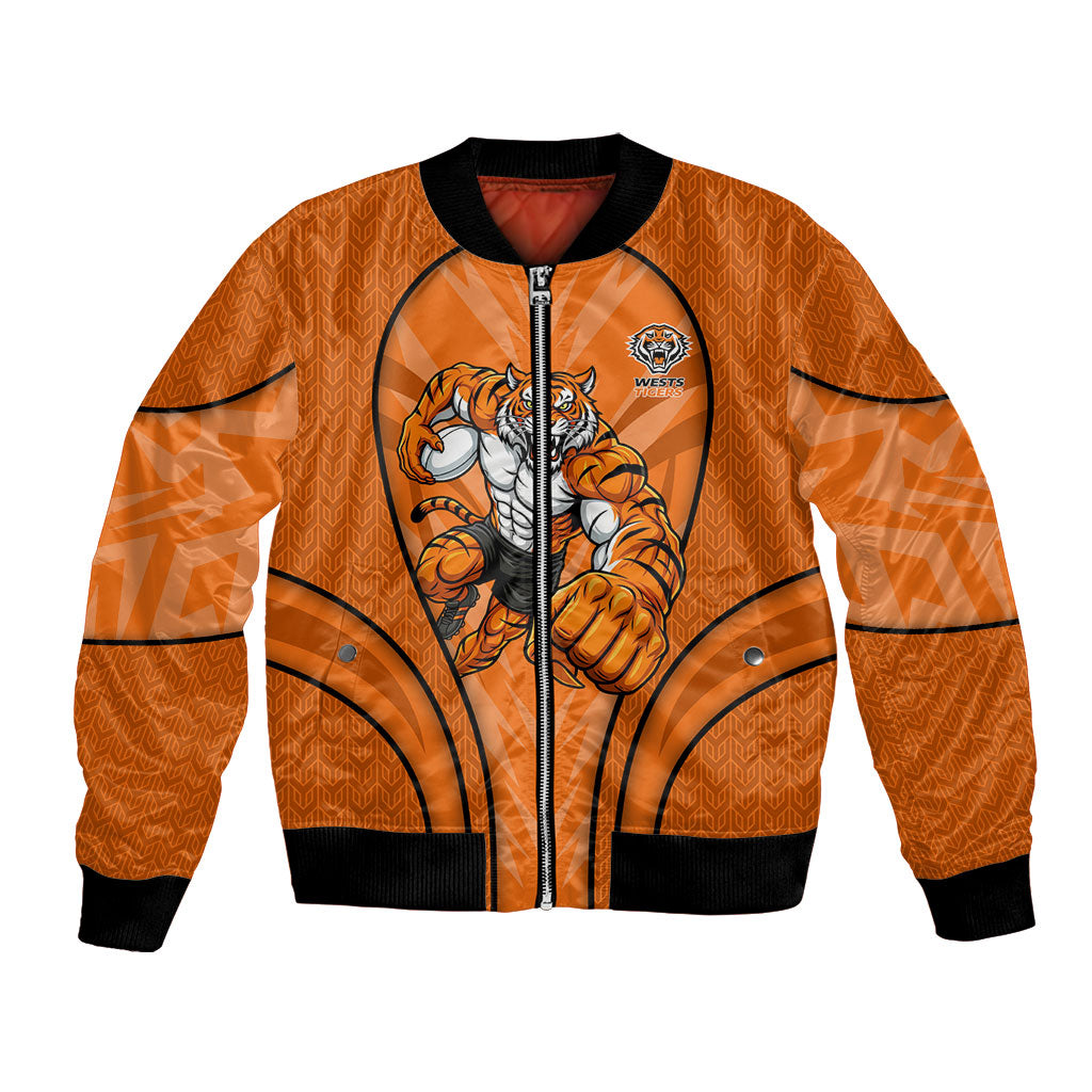 Wests Tigers Rugby Mascot Bomber Jacket Australian Rugby Culture - Tribal Inspired Tiger