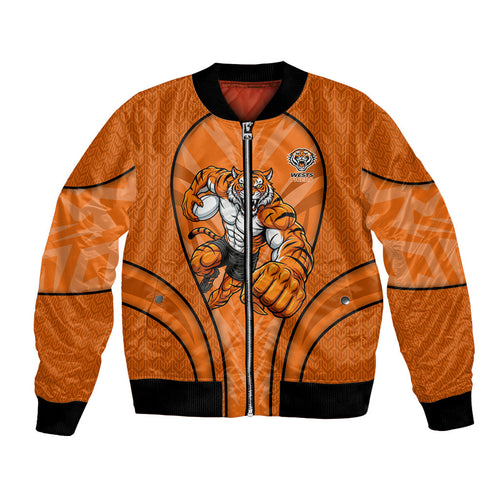 Wests Tigers Rugby Mascot Bomber Jacket Australian Rugby Culture - Tribal Inspired Tiger