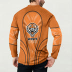 Wests Tigers Rugby Mascot Button Sweatshirt Australian Rugby Culture - Tribal Inspired Tiger