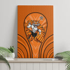 Wests Tigers Rugby Mascot Canvas Wall Art Australian Rugby Culture - Tribal Inspired Tiger