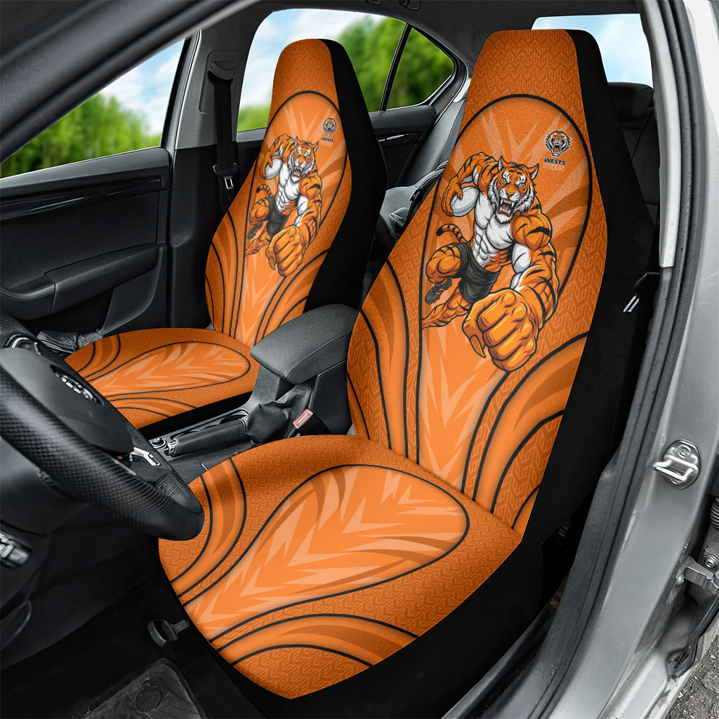 Wests Tigers Rugby Mascot Car Seat Cover Australian Rugby Culture - Tribal Inspired Tiger
