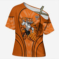 Wests Tigers Rugby Mascot Cross Shoulder Shirt Australian Rugby Culture - Tribal Inspired Tiger