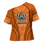 Wests Tigers Rugby Mascot Cross Shoulder Shirt Australian Rugby Culture - Tribal Inspired Tiger