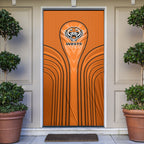 Wests Tigers Rugby Mascot Door Cover Australian Rugby Culture - Tribal Inspired Tiger