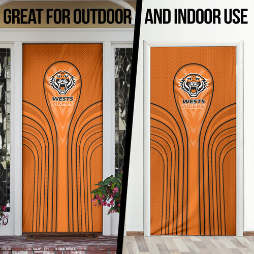 Wests Tigers Rugby Mascot Door Cover Australian Rugby Culture - Tribal Inspired Tiger