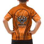 Wests Tigers Rugby Mascot Family Matching Summer Maxi Dress and Hawaiian Shirt Australian Rugby Culture - Tribal Inspired Tiger