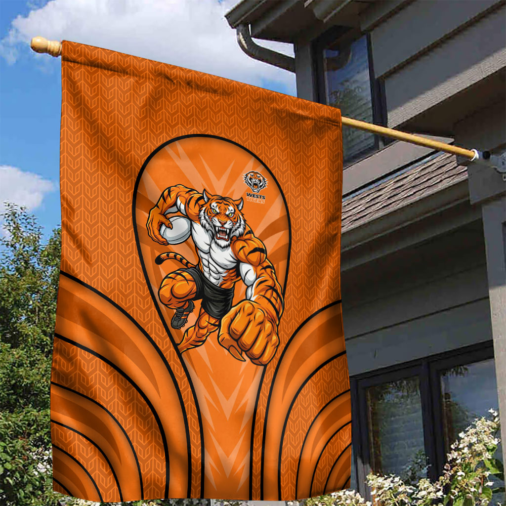 Wests Tigers Rugby Mascot Garden Flag Australian Rugby Culture - Tribal Inspired Tiger