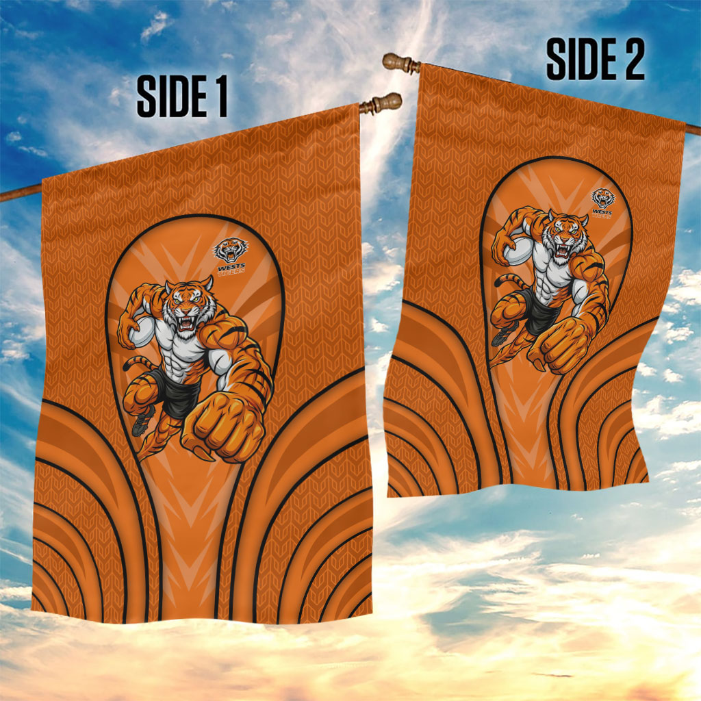 Wests Tigers Rugby Mascot Garden Flag Australian Rugby Culture - Tribal Inspired Tiger