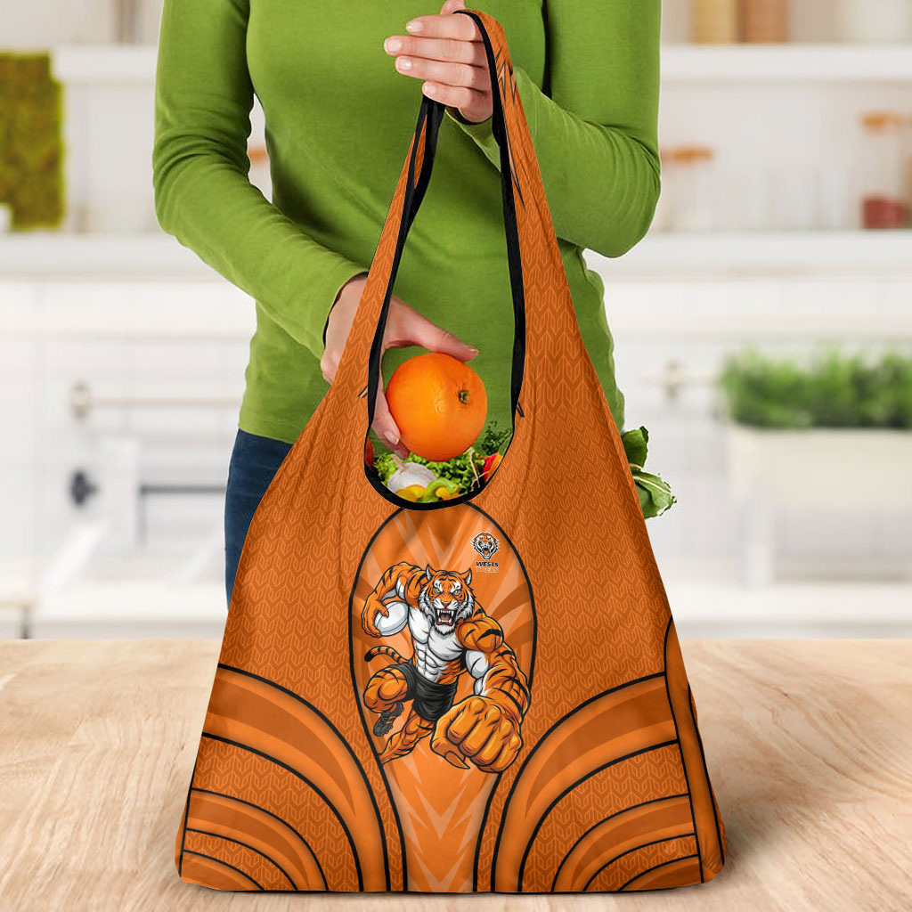 Wests Tigers Rugby Mascot Grocery Bag Australian Rugby Culture - Tribal Inspired Tiger