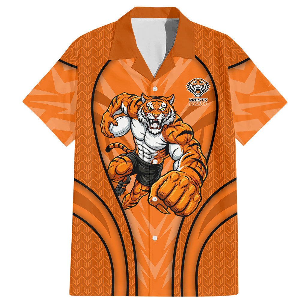 Wests Tigers Rugby Mascot Hawaiian Shirt Australian Rugby Culture - Tribal Inspired Tiger