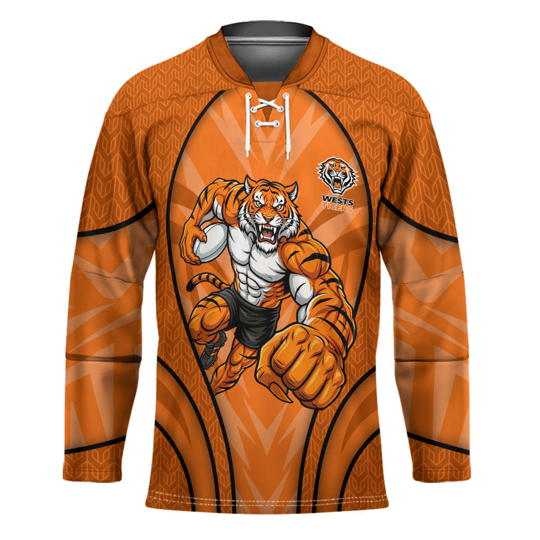 Wests Tigers Rugby Mascot Hockey Jersey Australian Rugby Culture - Tribal Inspired Tiger