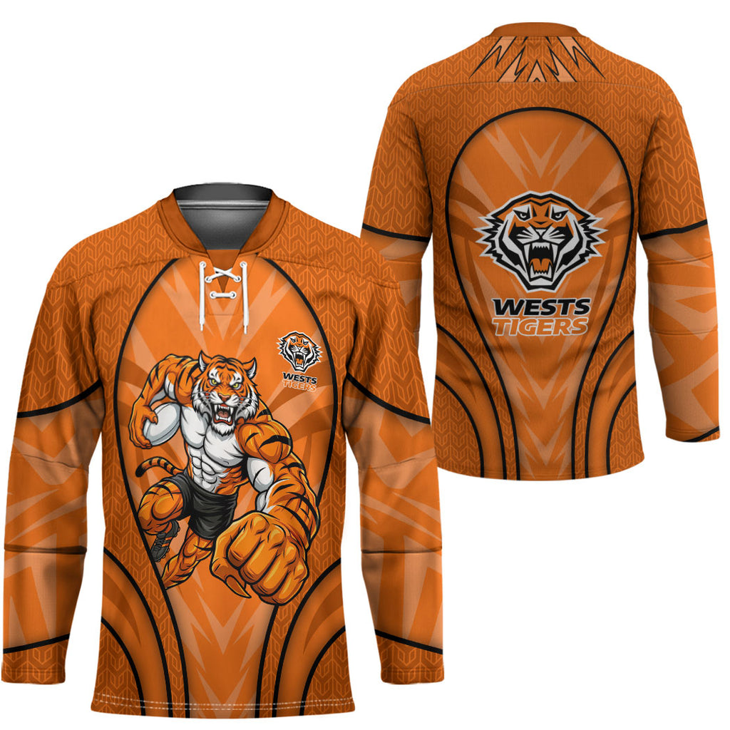 Wests Tigers Rugby Mascot Hockey Jersey Australian Rugby Culture - Tribal Inspired Tiger