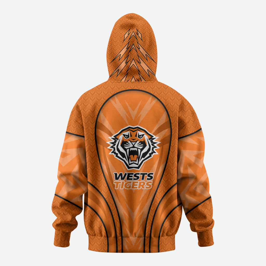 Wests Tigers Rugby Mascot Hoodie Australian Rugby Culture - Tribal Inspired Tiger