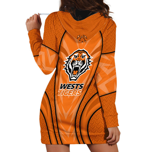 Wests Tigers Rugby Mascot Hoodie Dress Australian Rugby Culture - Tribal Inspired Tiger