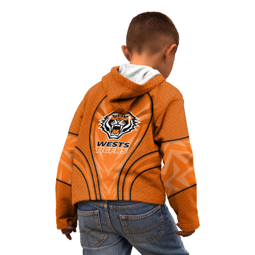 Wests Tigers Rugby Mascot Kid Hoodie Australian Rugby Culture - Tribal Inspired Tiger