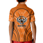 Wests Tigers Rugby Mascot Kid Polo Shirt Australian Rugby Culture - Tribal Inspired Tiger