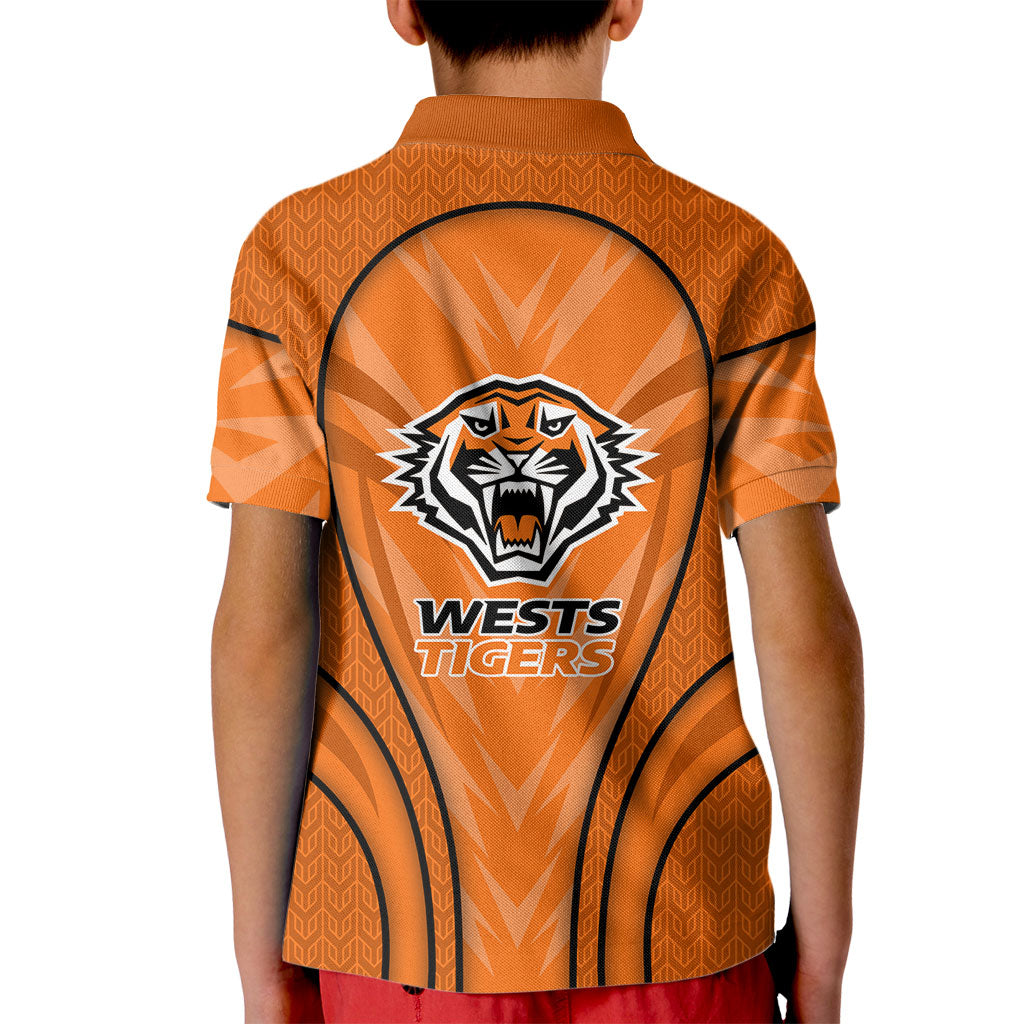 Wests Tigers Rugby Mascot Kid Polo Shirt Australian Rugby Culture - Tribal Inspired Tiger