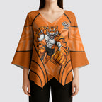 Wests Tigers Rugby Mascot Kimono Sleeve Blouse Australian Rugby Culture - Tribal Inspired Tiger