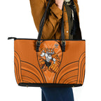 Wests Tigers Rugby Mascot Leather Tote Bag Australian Rugby Culture - Tribal Inspired Tiger