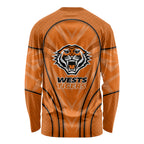 Wests Tigers Rugby Mascot Long Sleeve Shirt Australian Rugby Culture - Tribal Inspired Tiger