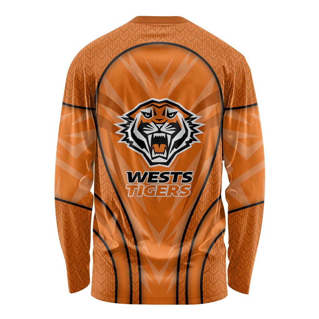 Wests Tigers Rugby Mascot Long Sleeve Shirt Australian Rugby Culture - Tribal Inspired Tiger