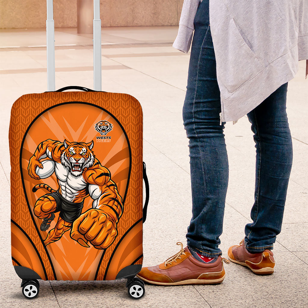 Wests Tigers Rugby Mascot Luggage Cover Australian Rugby Culture - Tribal Inspired Tiger