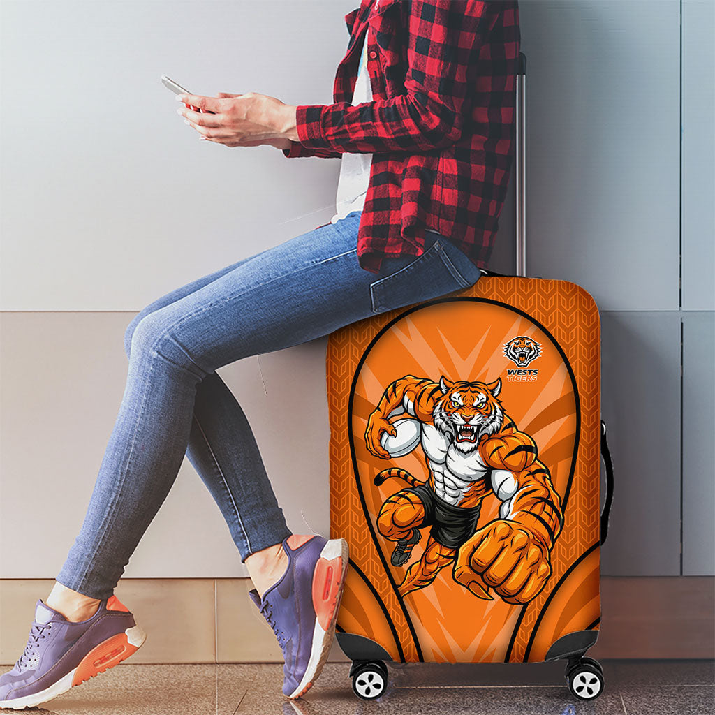 Wests Tigers Rugby Mascot Luggage Cover Australian Rugby Culture - Tribal Inspired Tiger