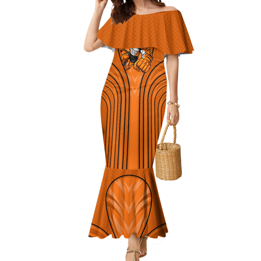 Wests Tigers Rugby Mascot Mermaid Dress Australian Rugby Culture - Tribal Inspired Tiger