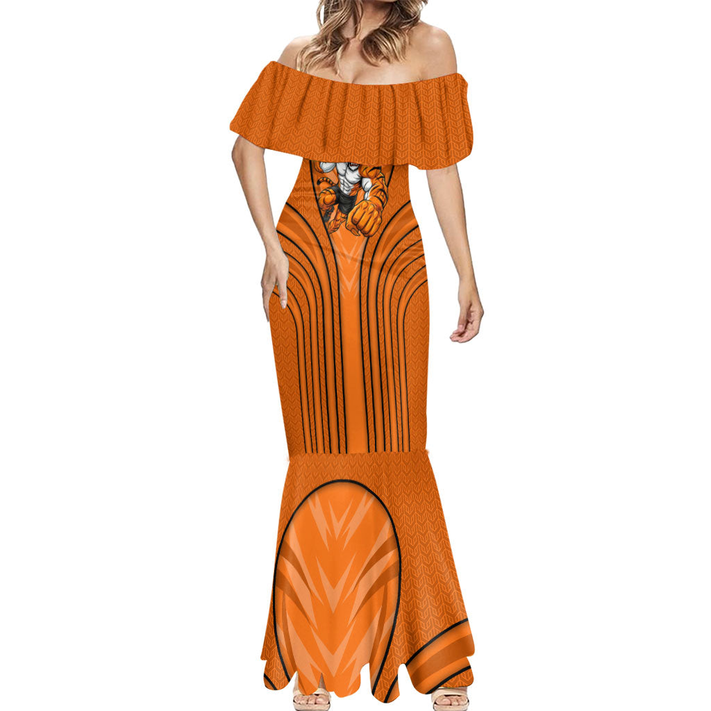 Wests Tigers Rugby Mascot Mermaid Dress Australian Rugby Culture - Tribal Inspired Tiger