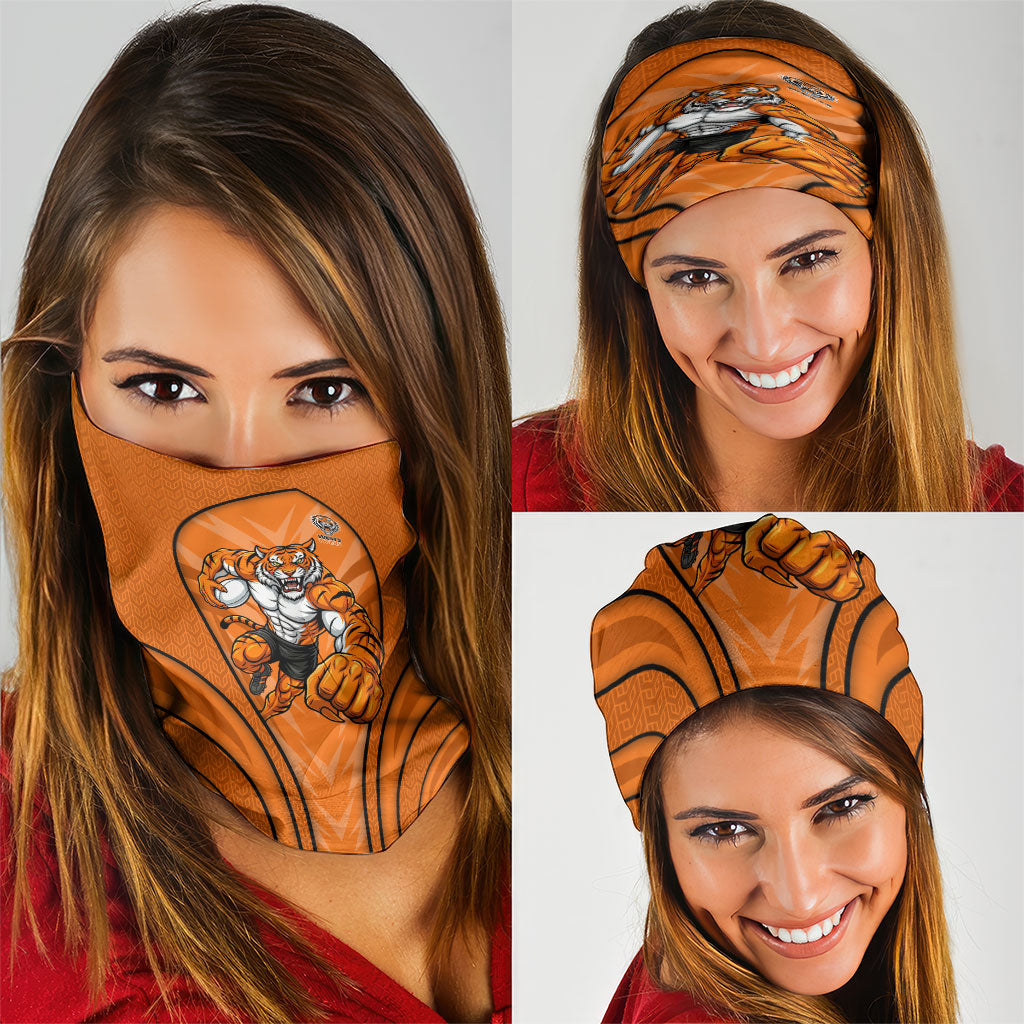 Wests Tigers Rugby Mascot Neck Gaiter Australian Rugby Culture - Tribal Inspired Tiger