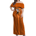 Wests Tigers Rugby Mascot Off Shoulder Maxi Dress Australian Rugby Culture - Tribal Inspired Tiger