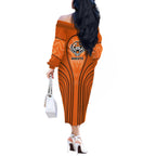 Wests Tigers Rugby Mascot Off The Shoulder Long Sleeve Dress Australian Rugby Culture - Tribal Inspired Tiger