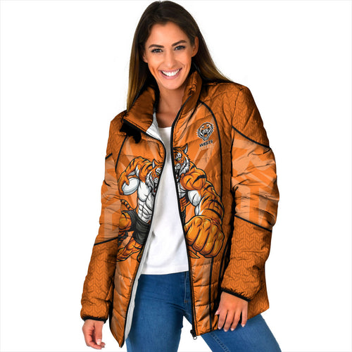 Wests Tigers Rugby Mascot Padded Jacket Australian Rugby Culture - Tribal Inspired Tiger