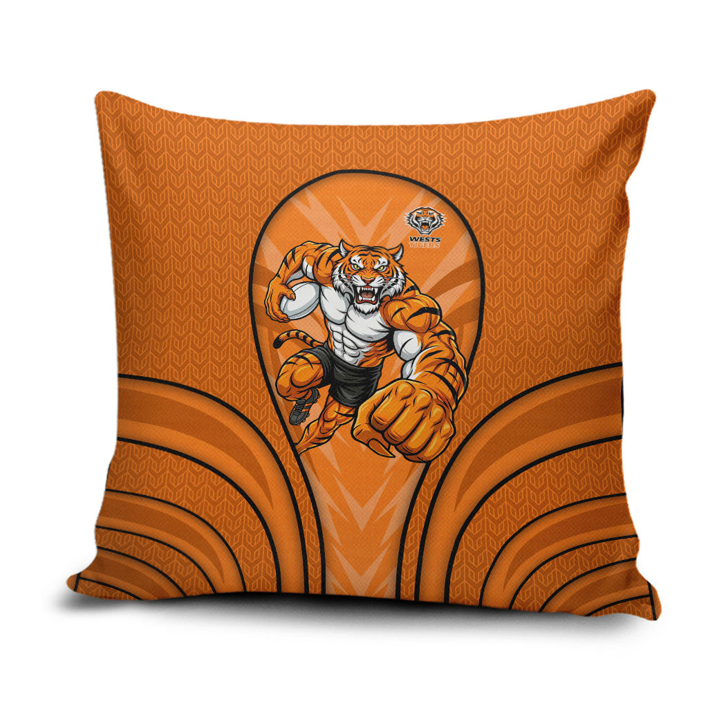 Wests Tigers Rugby Mascot Pillow Cover Australian Rugby Culture - Tribal Inspired Tiger