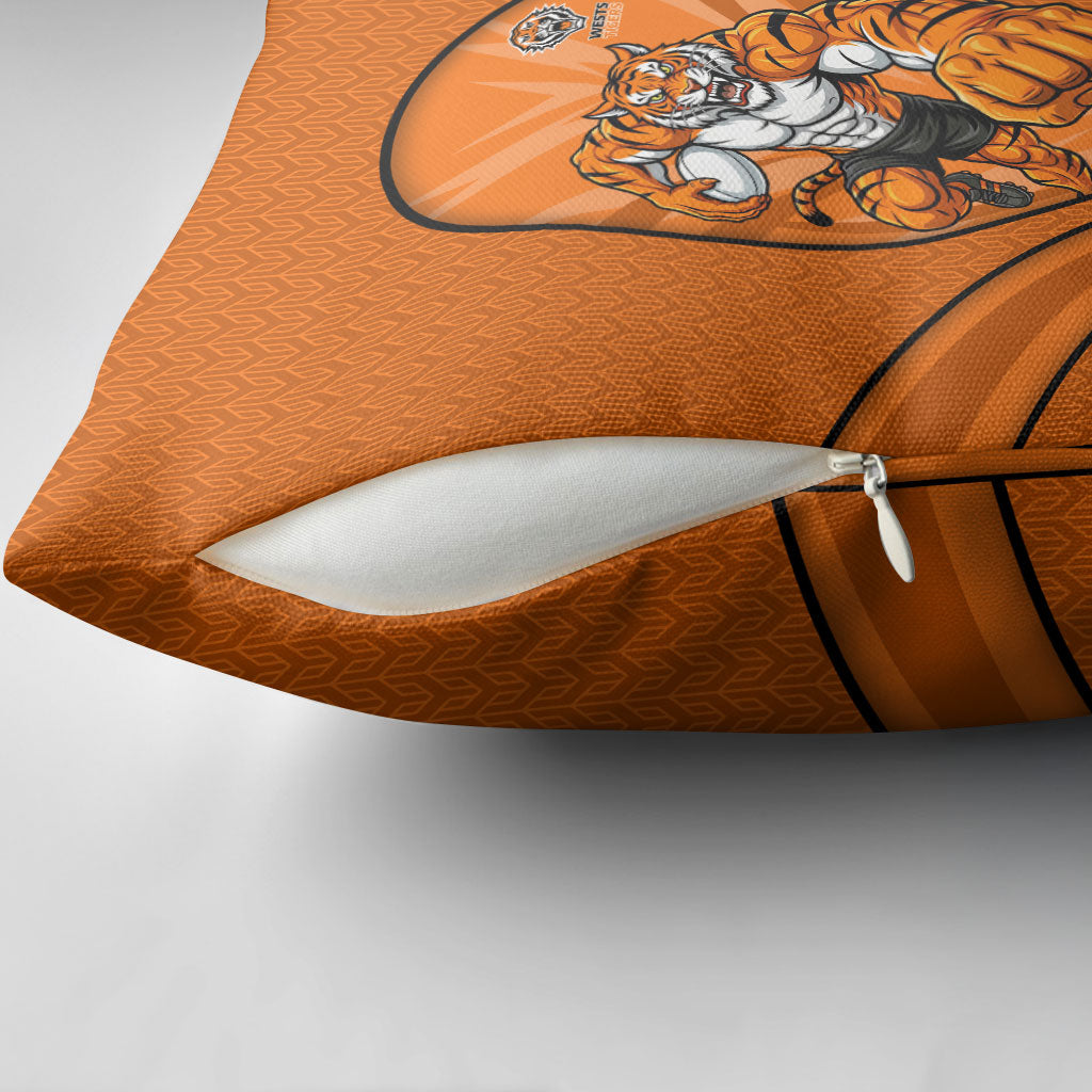 Wests Tigers Rugby Mascot Pillow Cover Australian Rugby Culture - Tribal Inspired Tiger