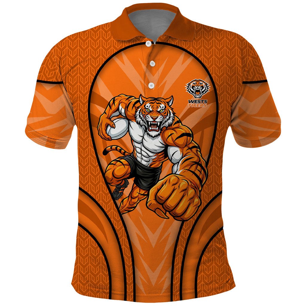 Wests Tigers Rugby Mascot Polo Shirt Australian Rugby Culture - Tribal Inspired Tiger