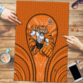 Wests Tigers Rugby Mascot Puzzle Australian Rugby Culture - Tribal Inspired Tiger