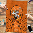 Wests Tigers Rugby Mascot Puzzle Australian Rugby Culture - Tribal Inspired Tiger