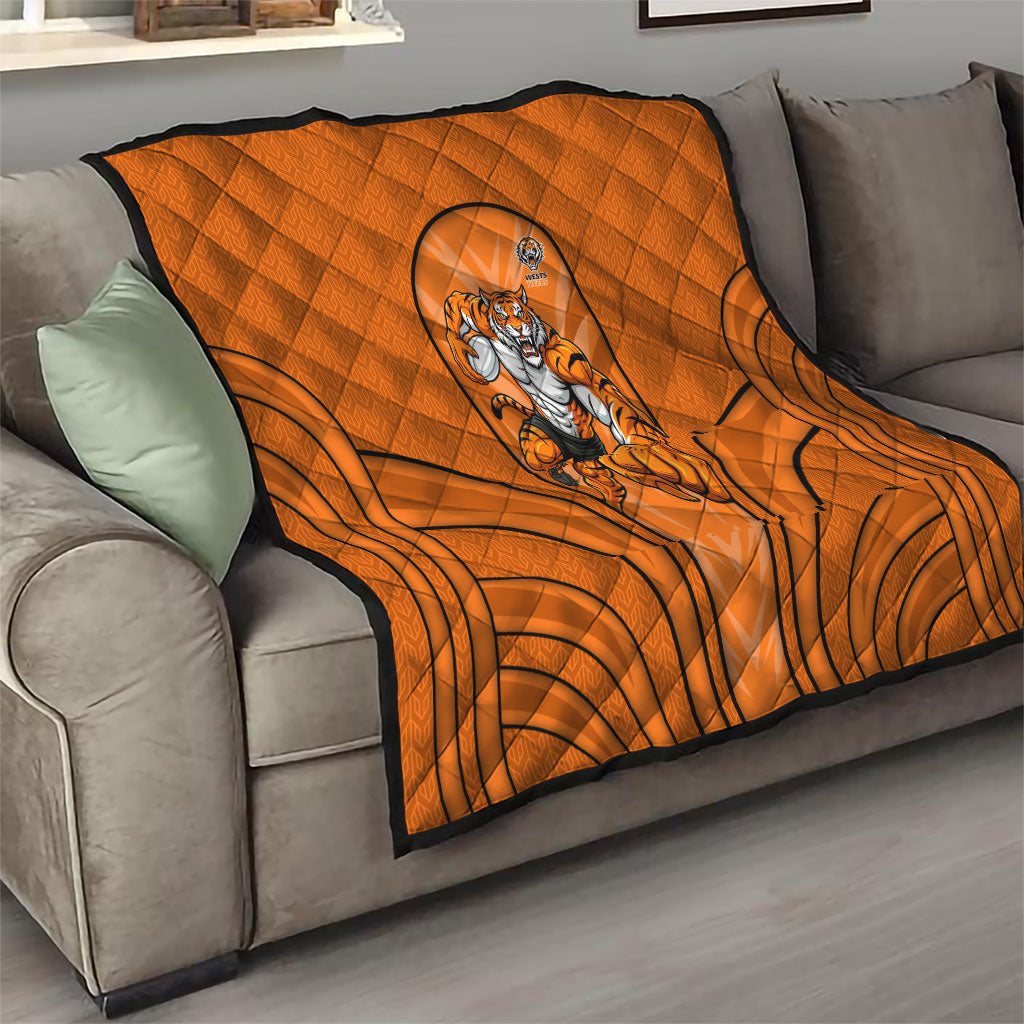 Wests Tigers Rugby Mascot Quilt Australian Rugby Culture - Tribal Inspired Tiger