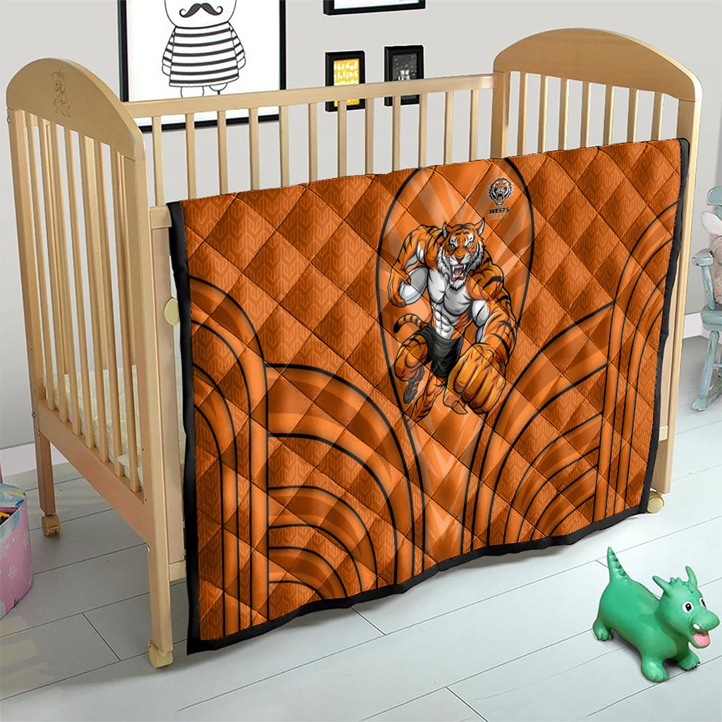 Wests Tigers Rugby Mascot Quilt Australian Rugby Culture - Tribal Inspired Tiger
