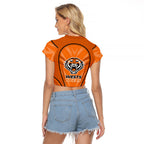 Wests Tigers Rugby Mascot Raglan Cropped T Shirt Australian Rugby Culture - Tribal Inspired Tiger