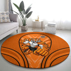 Wests Tigers Rugby Mascot Round Carpet Australian Rugby Culture - Tribal Inspired Tiger