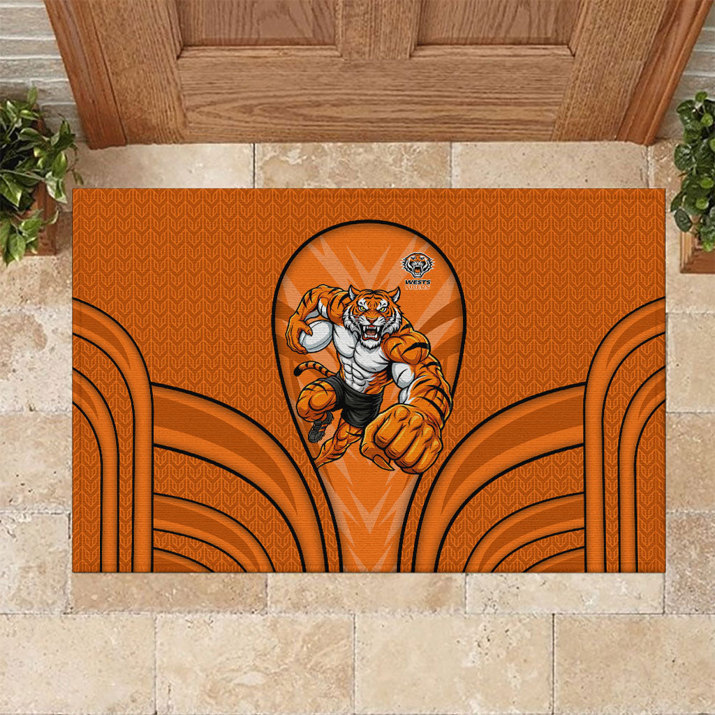 Wests Tigers Rugby Mascot Rubber Doormat Australian Rugby Culture - Tribal Inspired Tiger